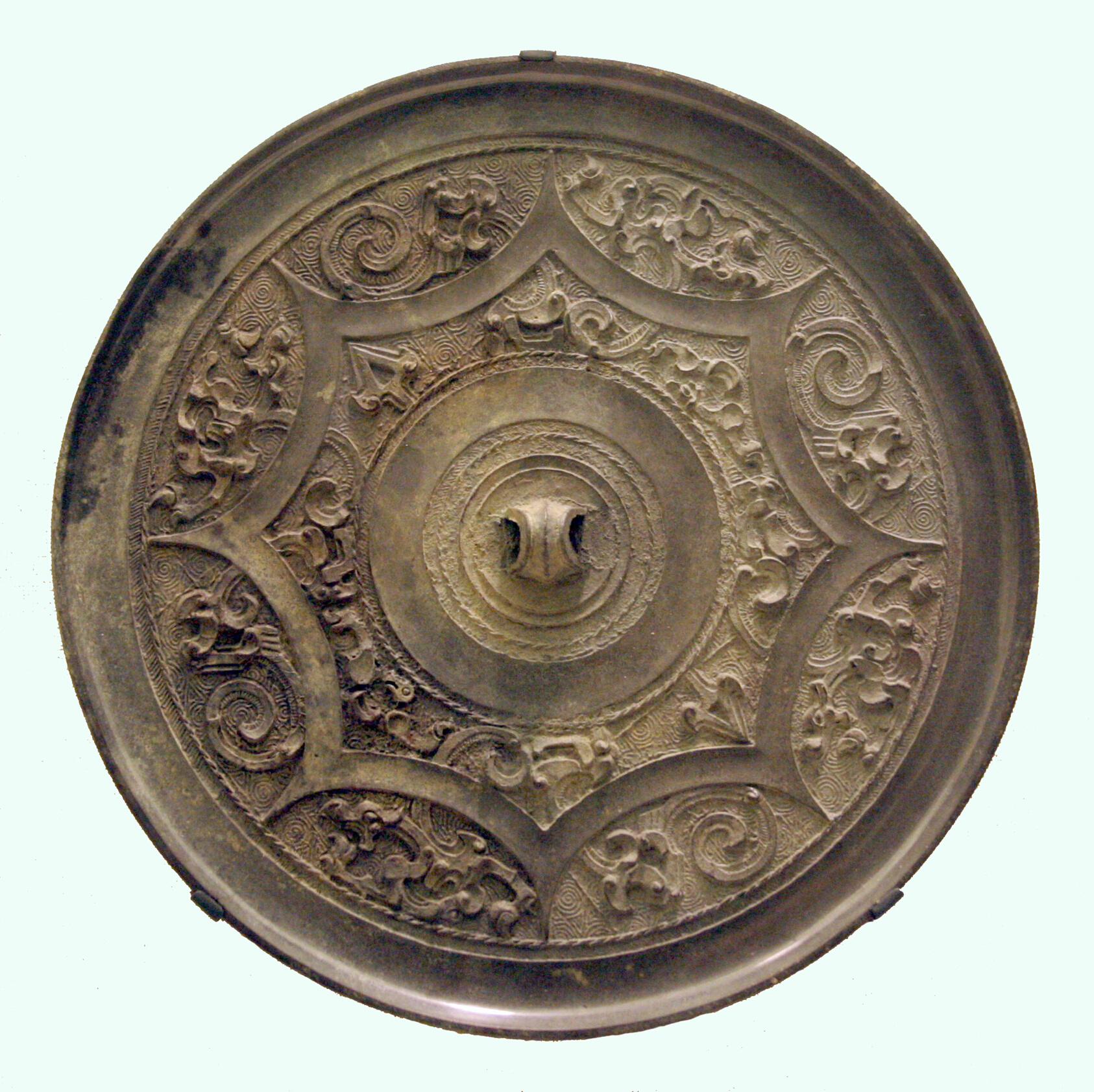 Mirror with Dragon and Bird Arabesque, China