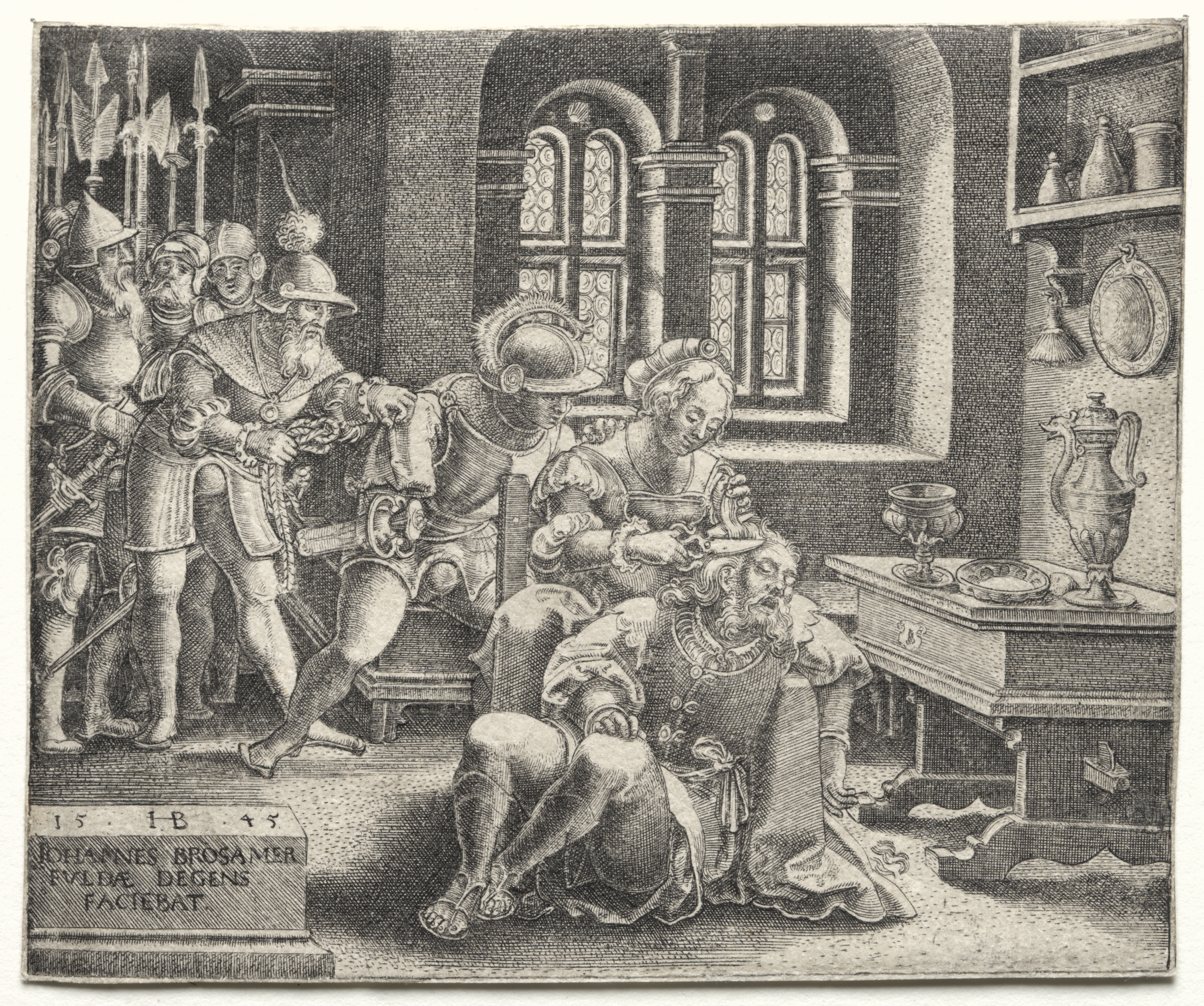 Samson and Delilah, Hans Brosamer (German, c. 1500–1554)