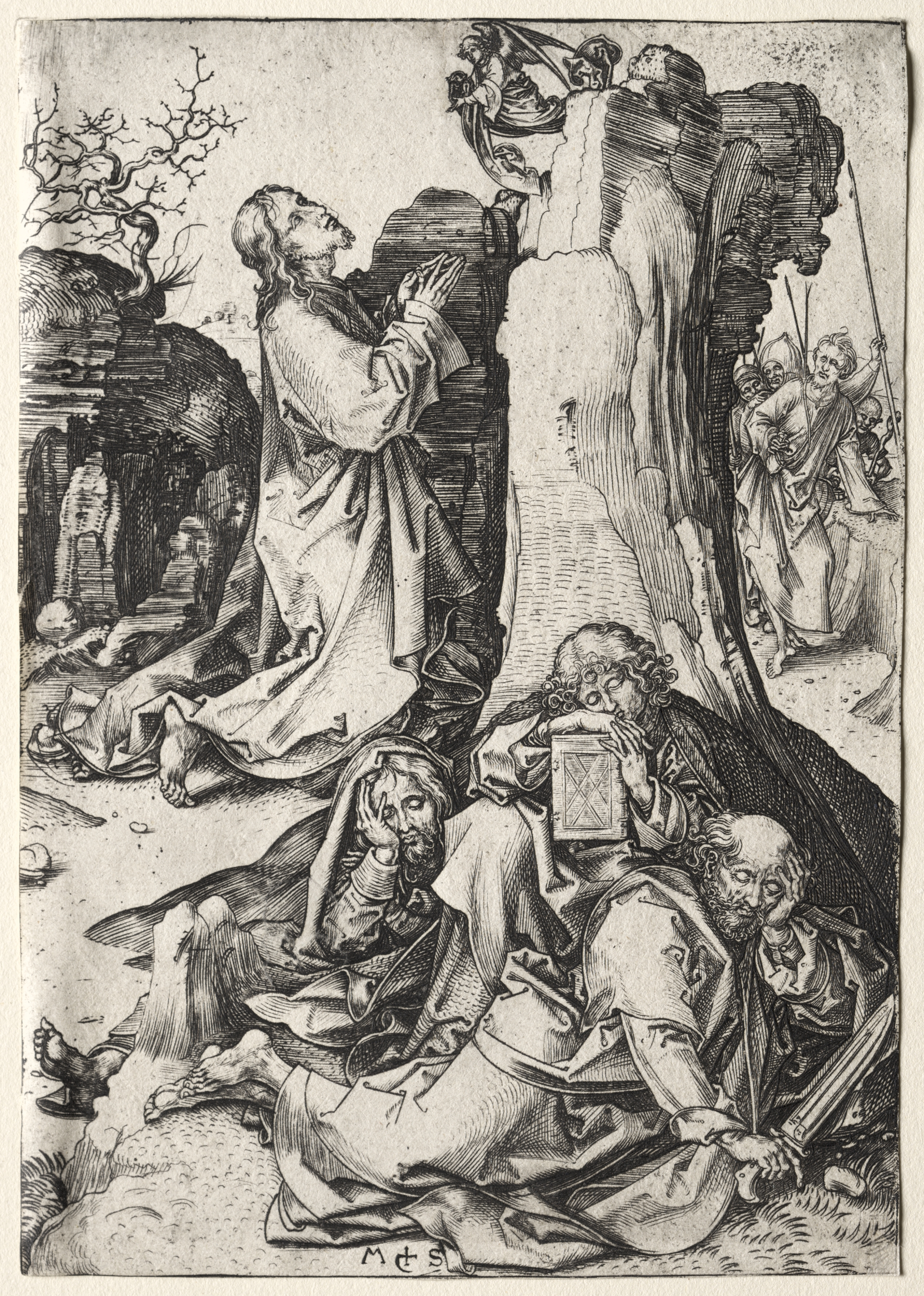 The Passion: The Agony in the Garden, Martin Schongauer (German, c. 1450–1491)