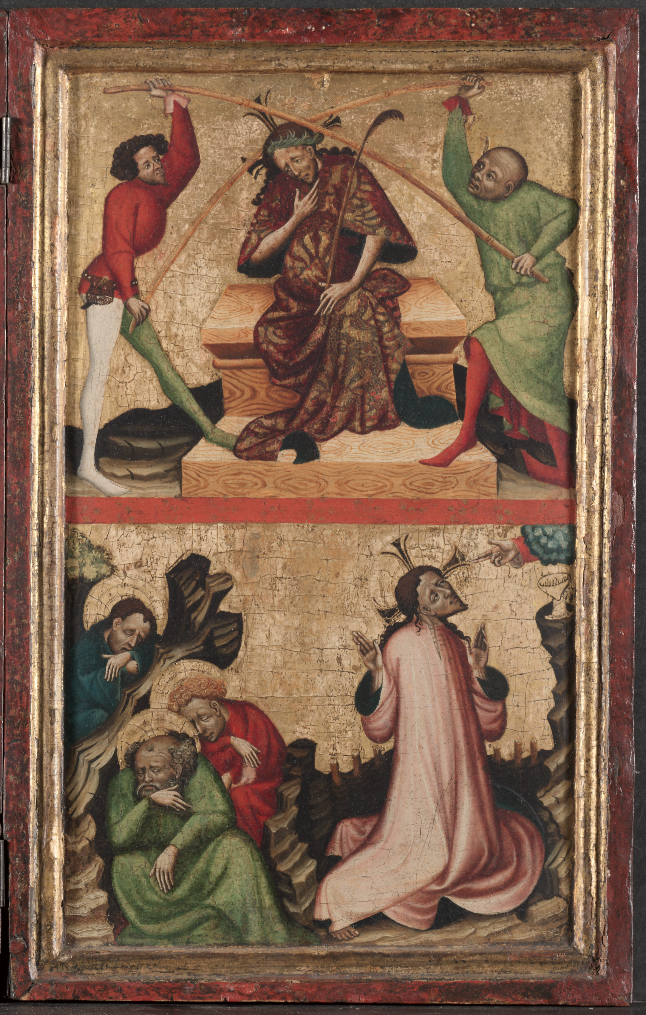Diptych with the Passion of Christ (right wing): Crowning with Thorns and Agony on the Garden , Unknown