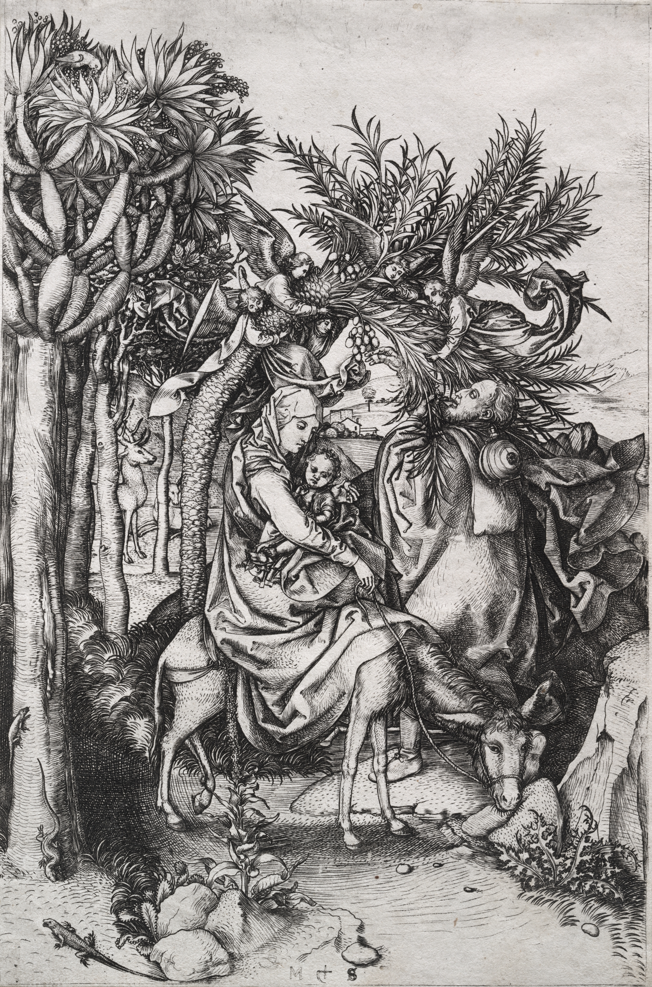 The Flight into Egypt, Martin Schongauer (German, c. 1450–1491)