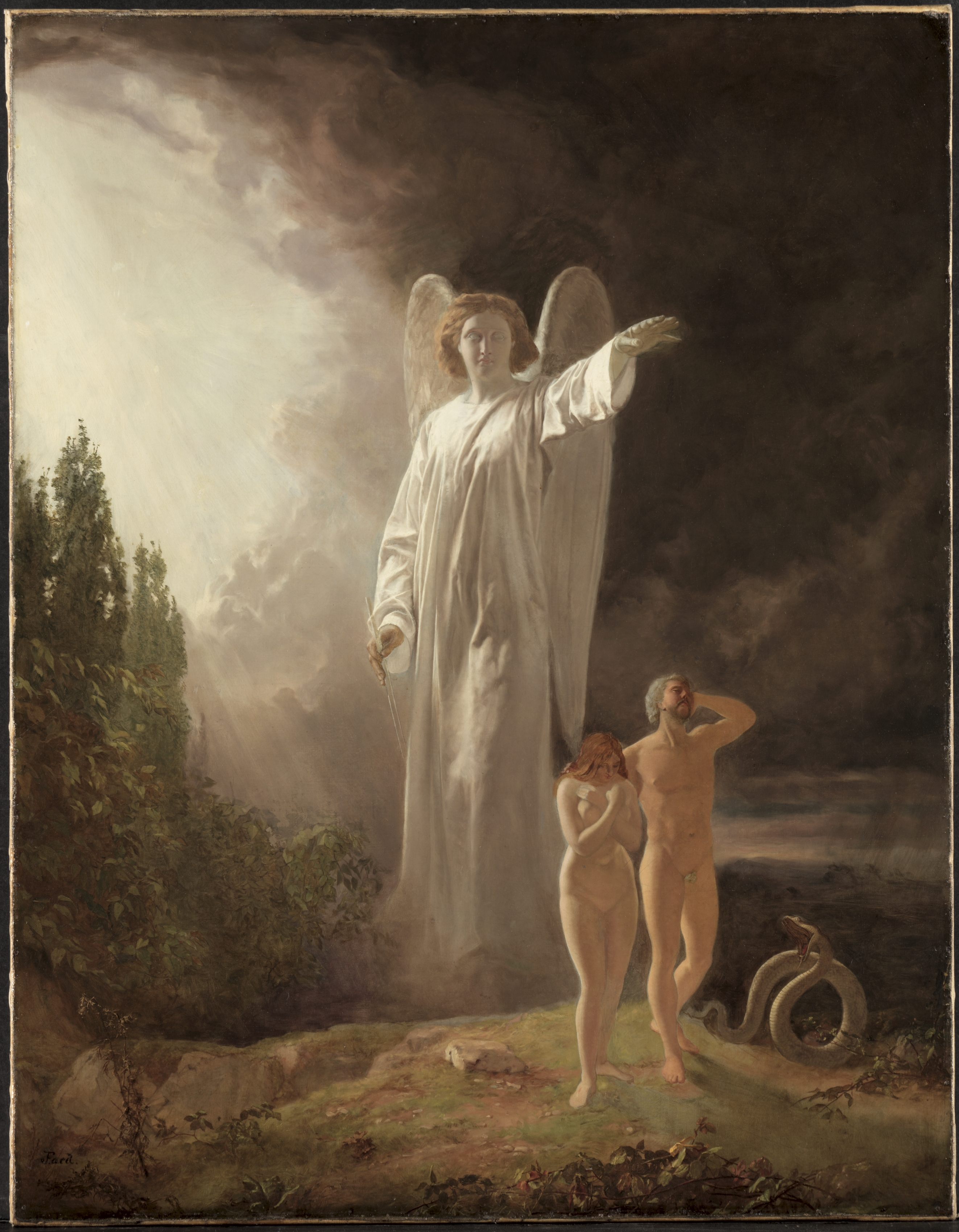 Expulsion of Adam and Eve, John Faed (Scottish, 1820–1902)