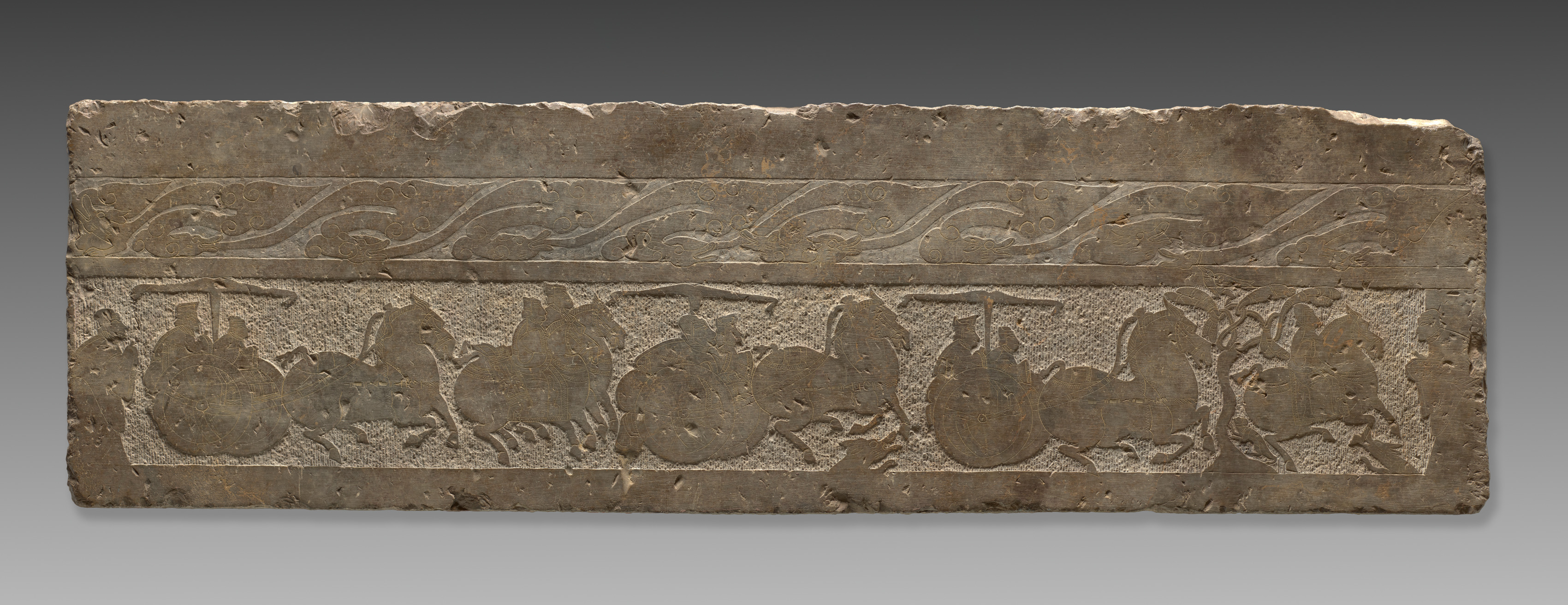 Frieze Fragment with Chariot Procession, Unknown