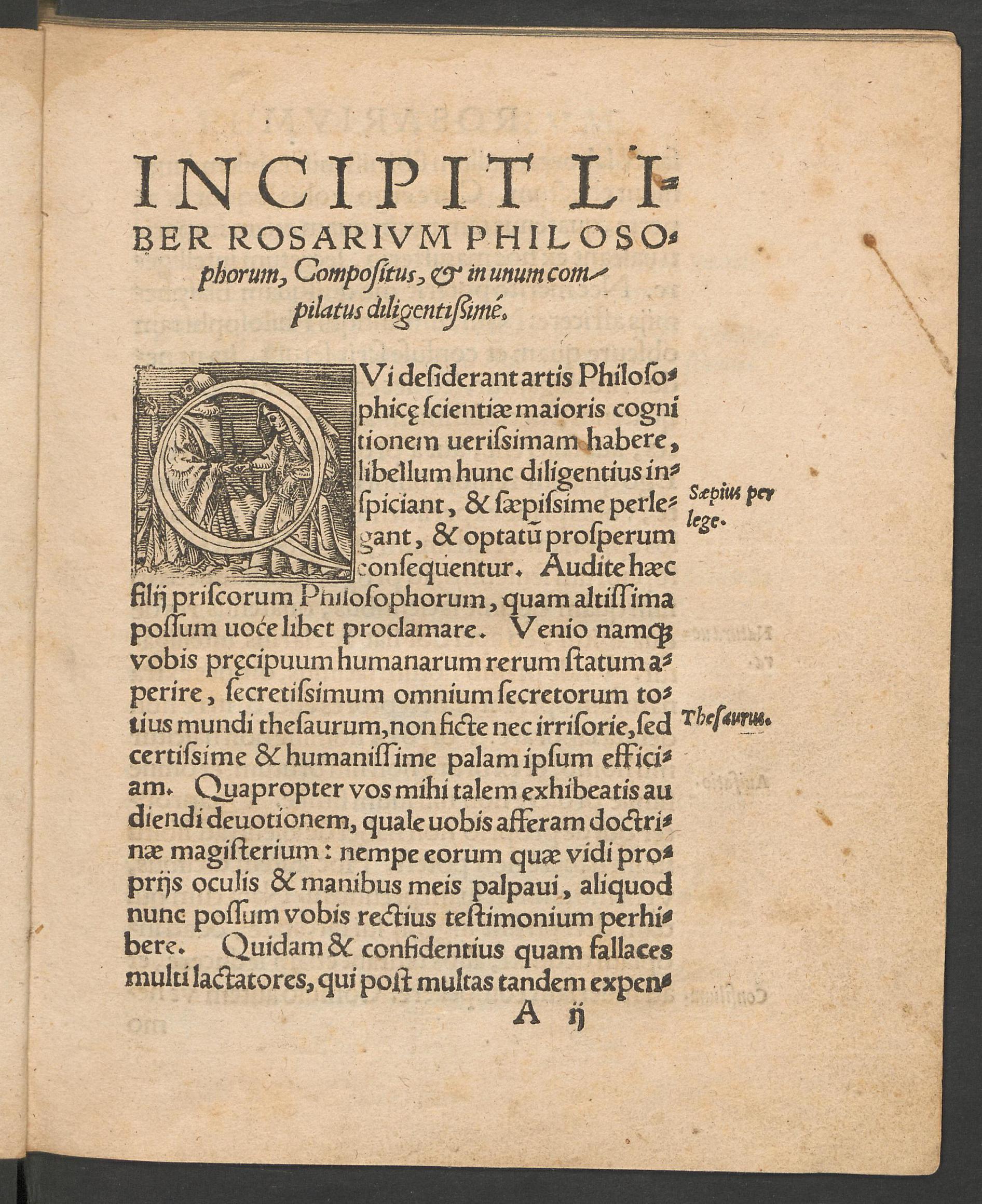 Rosarium philosophorum, page [7], Unknown