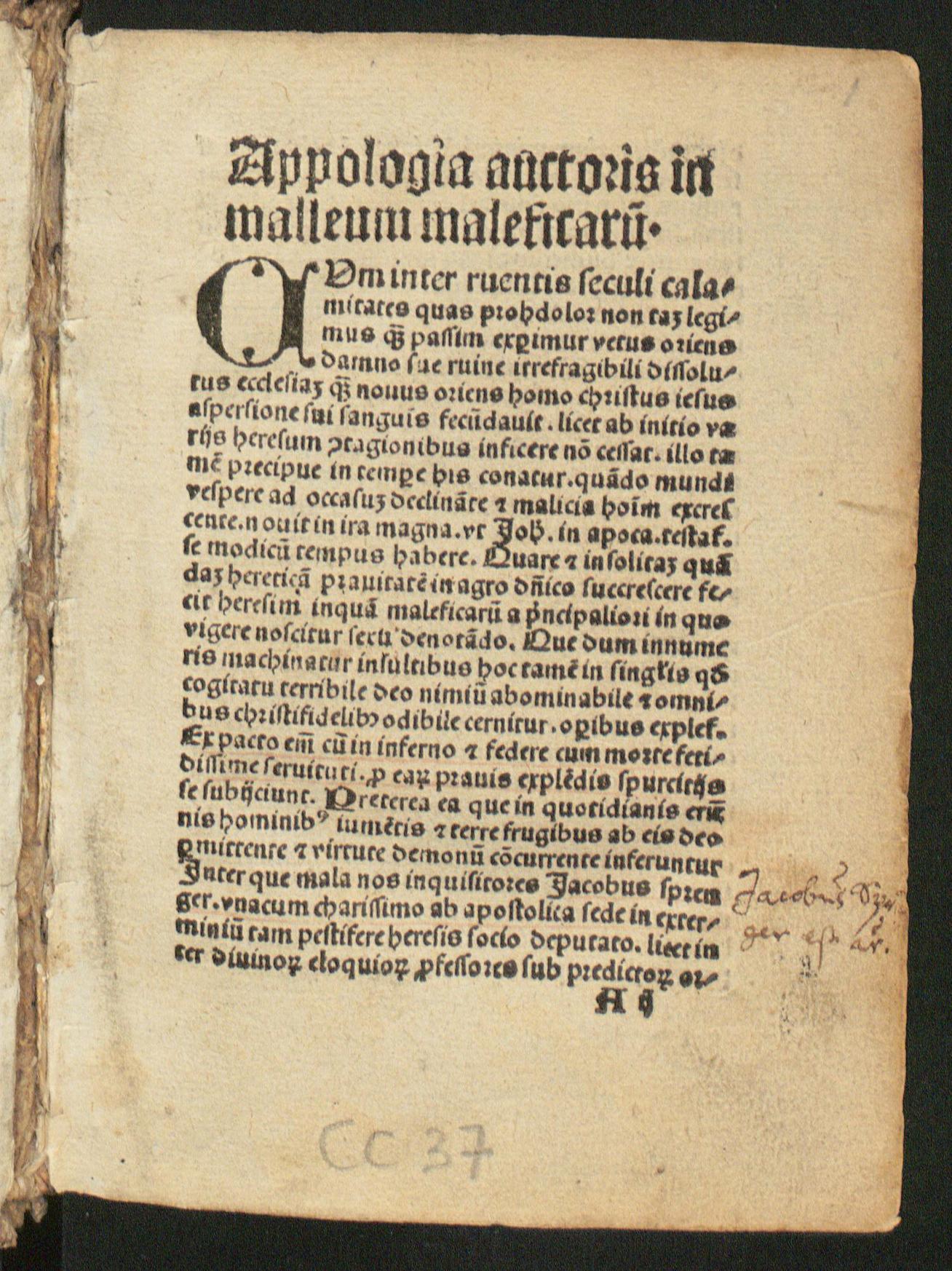 Malleus maleficarum, Sprenger, Jakob