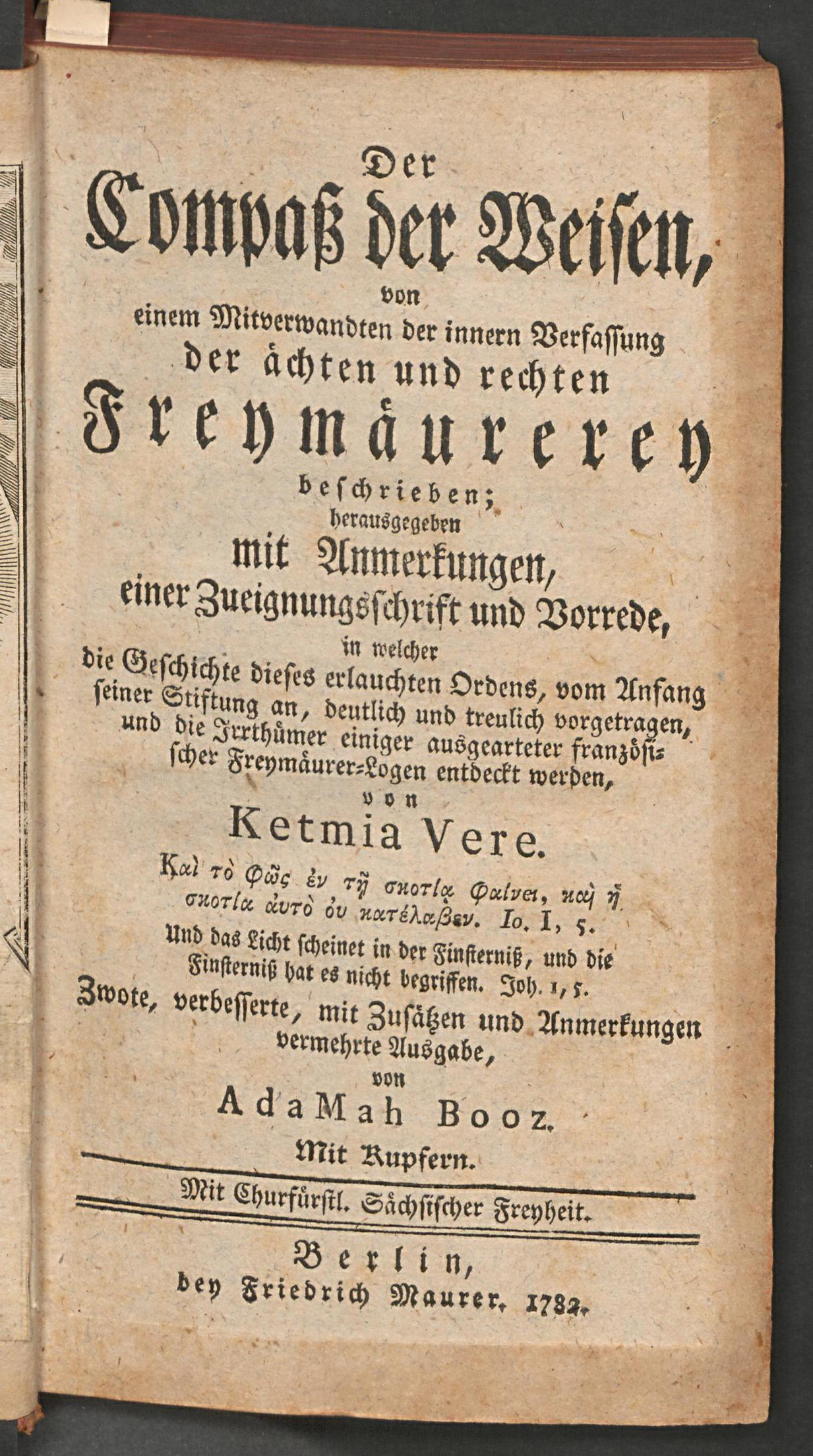 Der  Compass der Weisen ..., Birkholz, Adam Michael