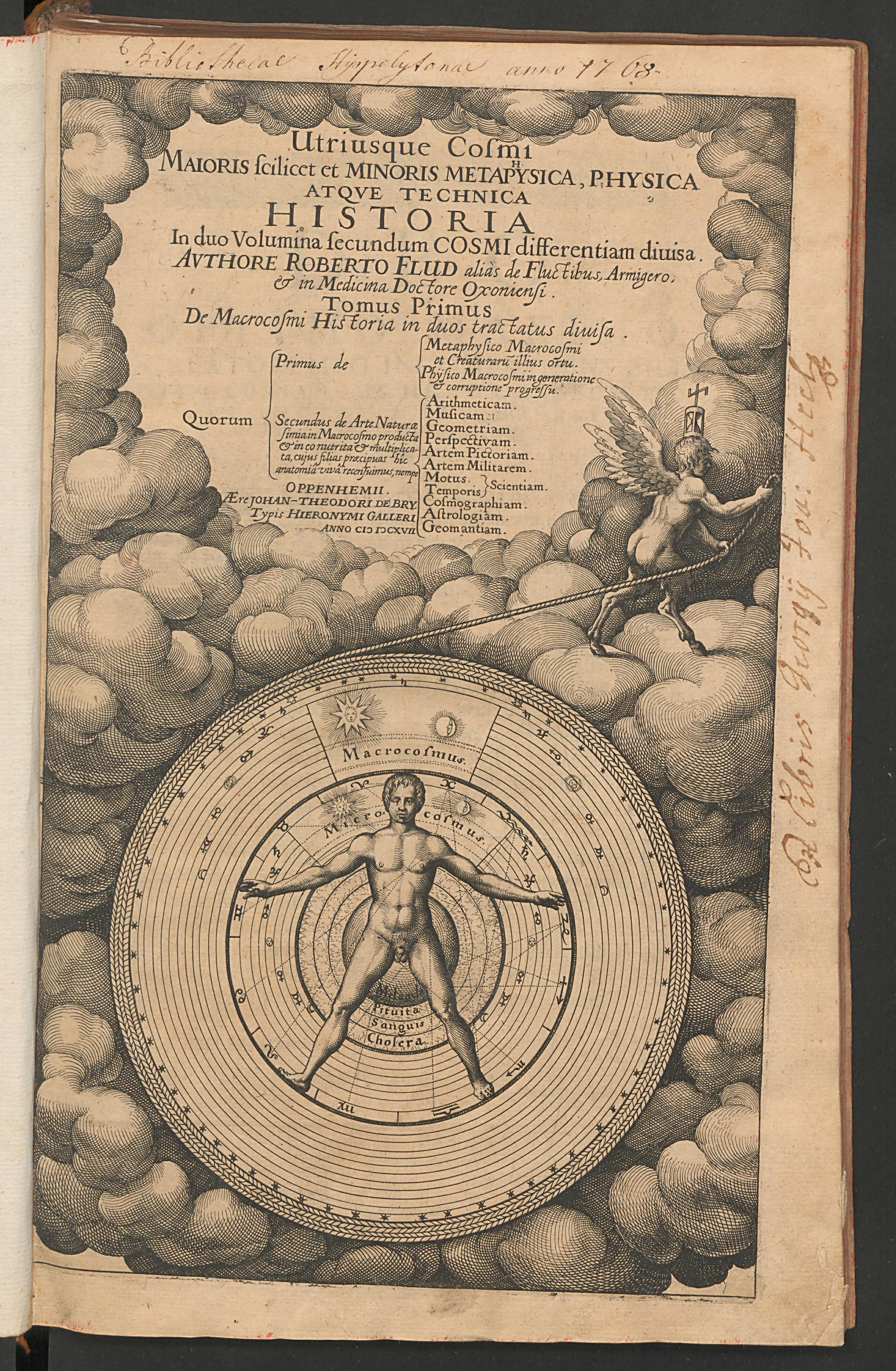 Utriusque cosmi maioris scilicet et minoris metaphysica, physica atque technica historia in duo volumina secundum cosmi differentiam divisa, Fludd, Robert