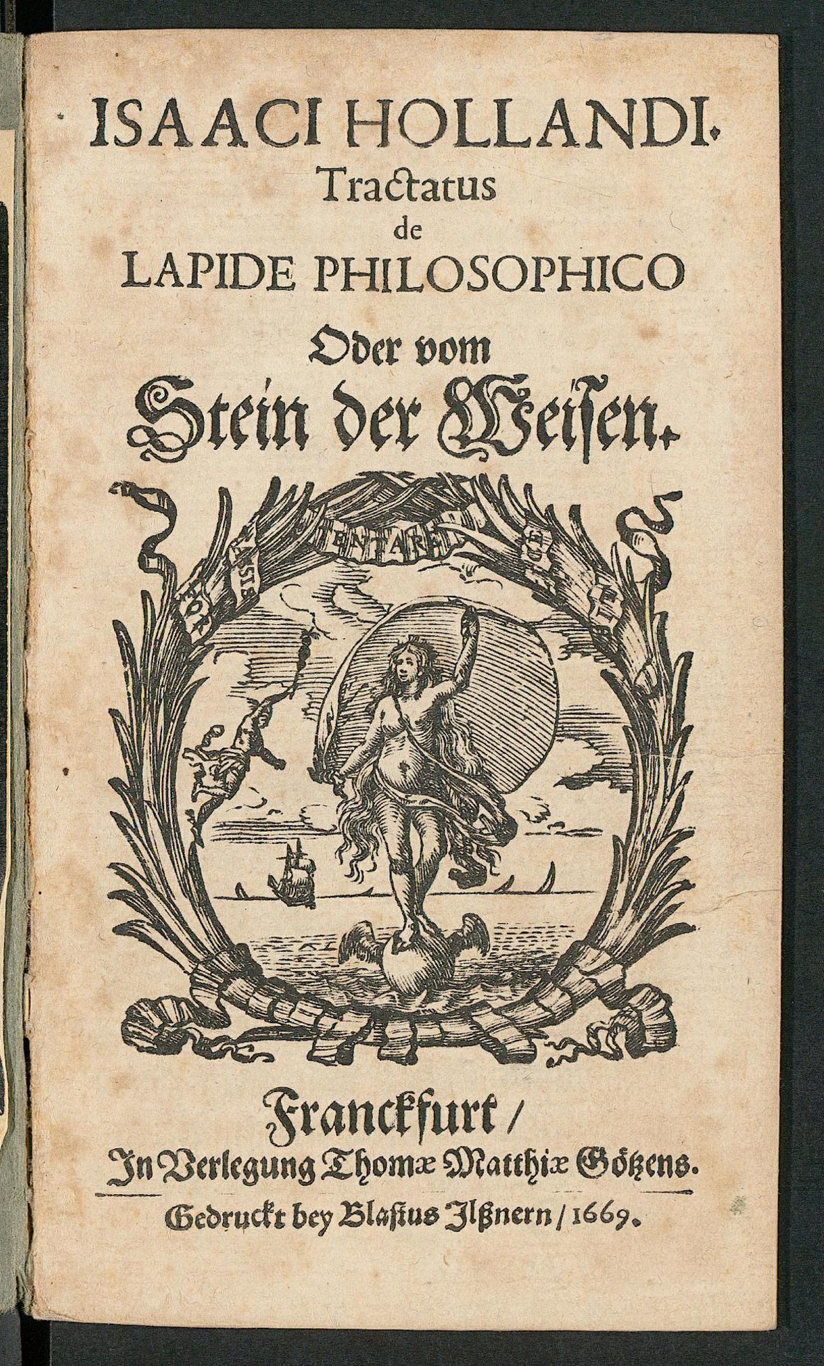 Isaaci Hollandi tractatus de lapide philosophico oder vom Stein der Weisen, Holland, Johann Isaak