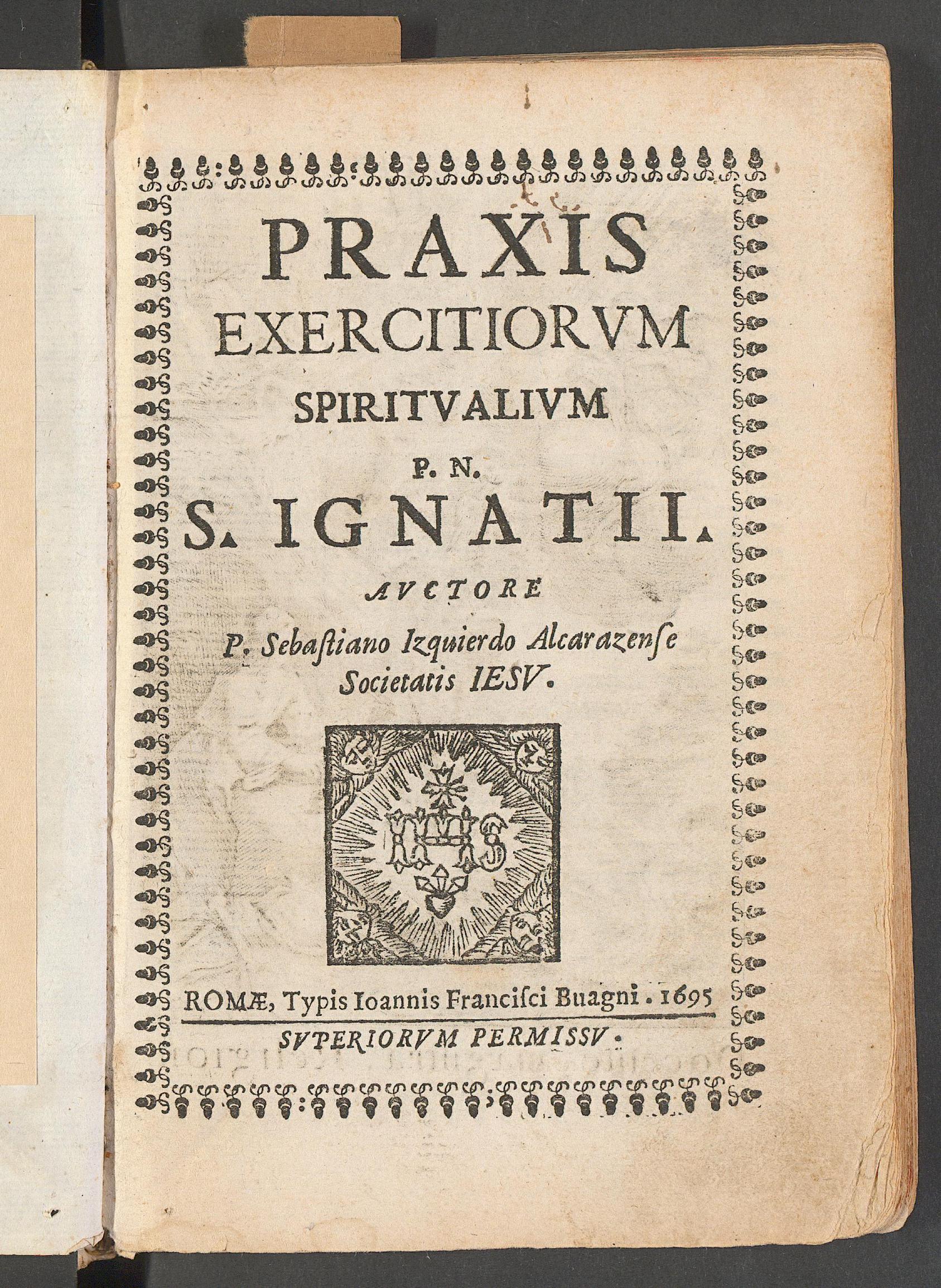 Praxis exercitiorum spiritualium P.N.S. Ignatii, Izquierdo, Sebastián