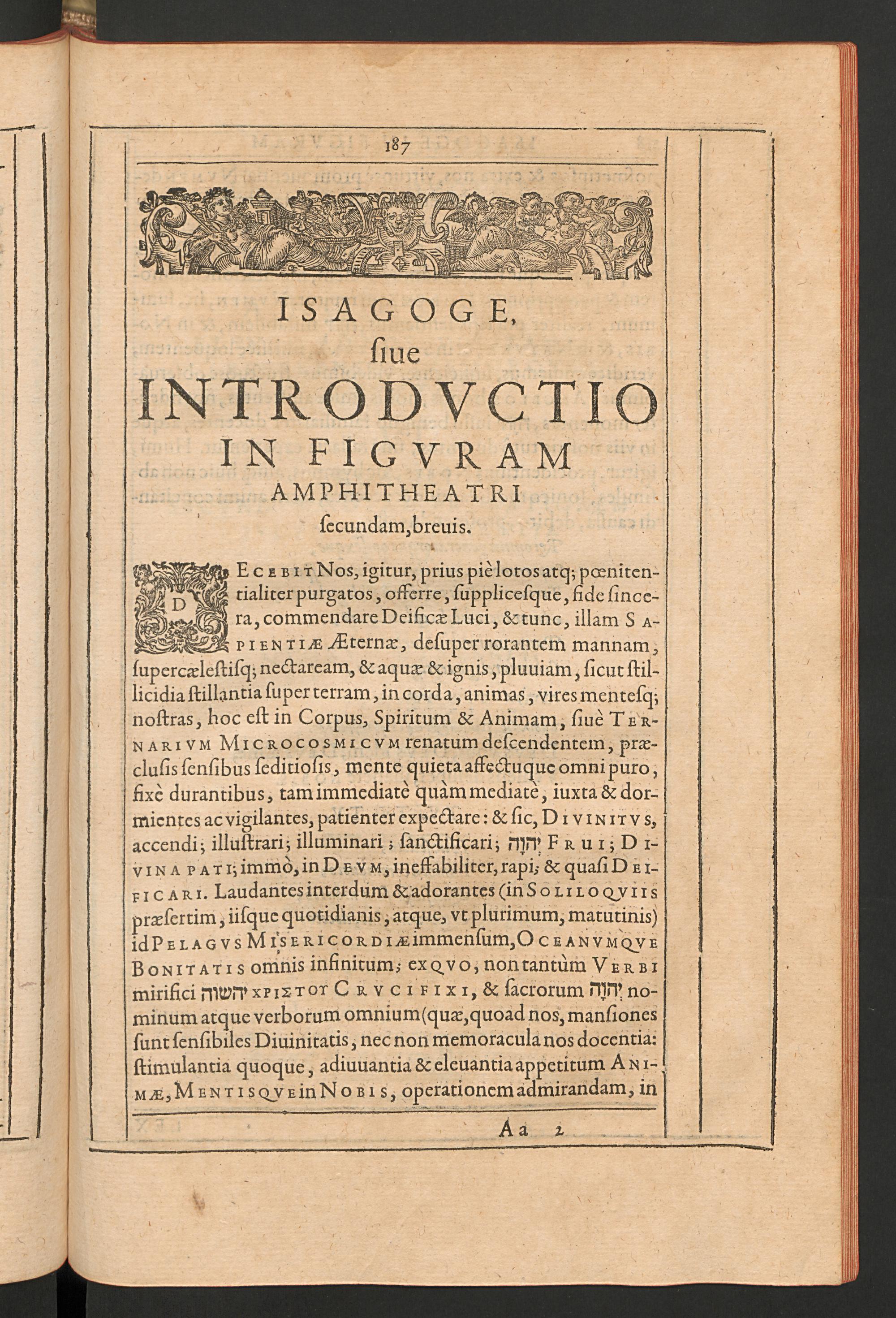Amphitheatrum sapientiae aeternae, page 187, Khunrath, Heinrich