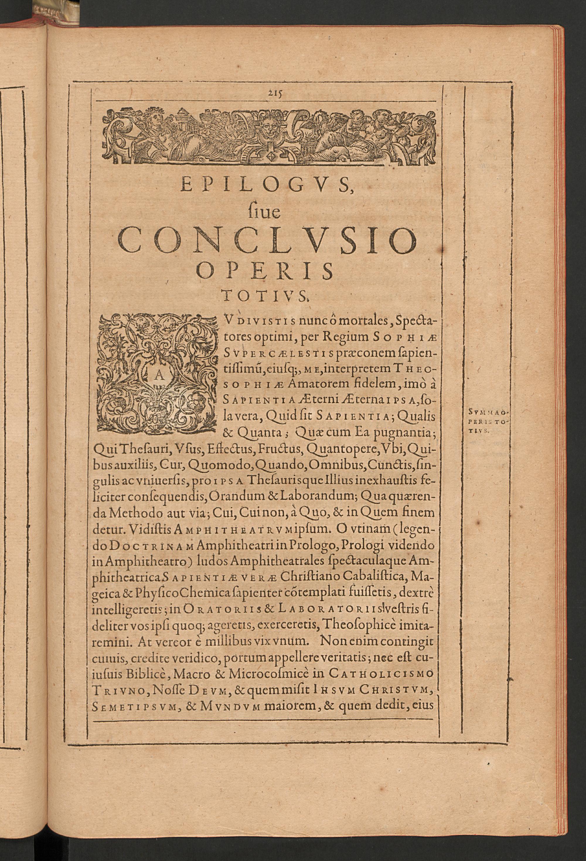 Amphitheatrum sapientiae aeternae, page 215, Khunrath, Heinrich