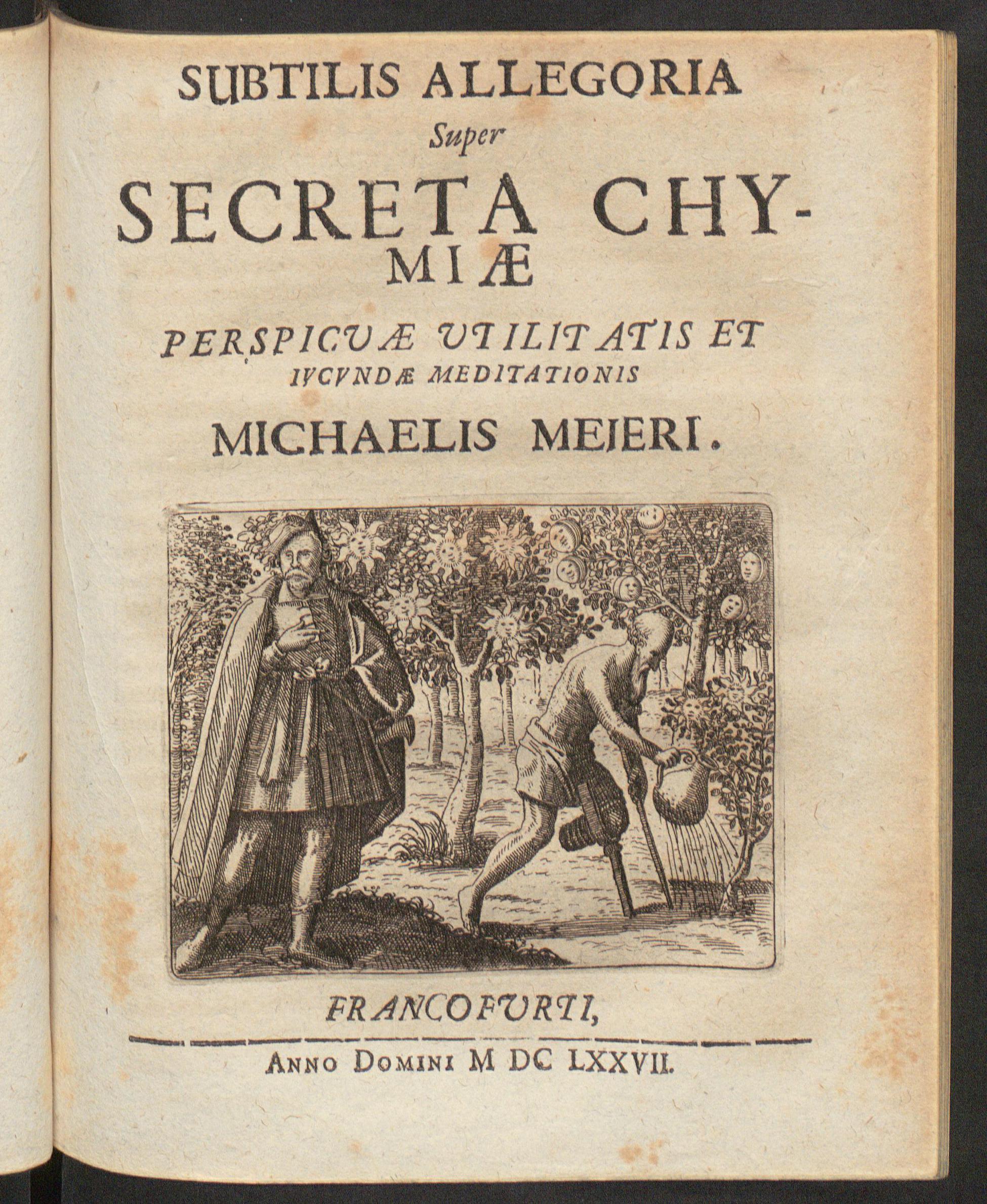 Musaeum hermeticum reformatum et amplificatum, omnes sopho-spagyricae artis discipulos fidelissime erudiens, quo pacto summa illa veraque lapidis philosophici medicina, qua res omnes qualemcunque defectum patientes, instaurantur, inveniri & haberi queat : continens tractatus chimicos XXI. Praestantissimos, quorum nomina & seriem versa pagella indicabit; in gratiam filiorum doctrinae, quibus Germanicum idioma ignotum est, Latina lingua ornatum / Subtilis allegoria super secreta chymiae perspicuae utilitatis et iucundae meditationis, Maier, Michael