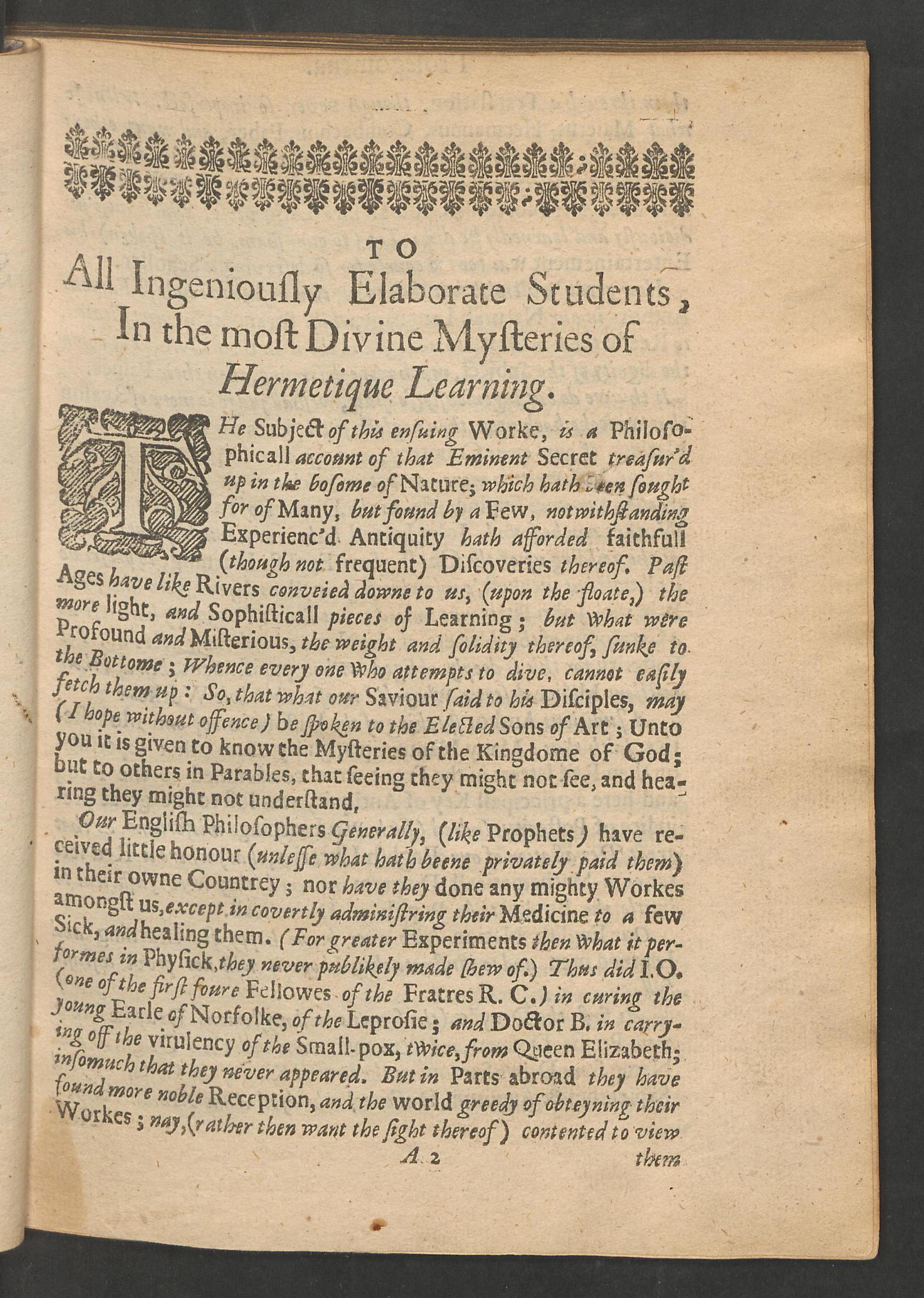 Theatrum chemicum Britannicum, page [7], Ashmole, Elias