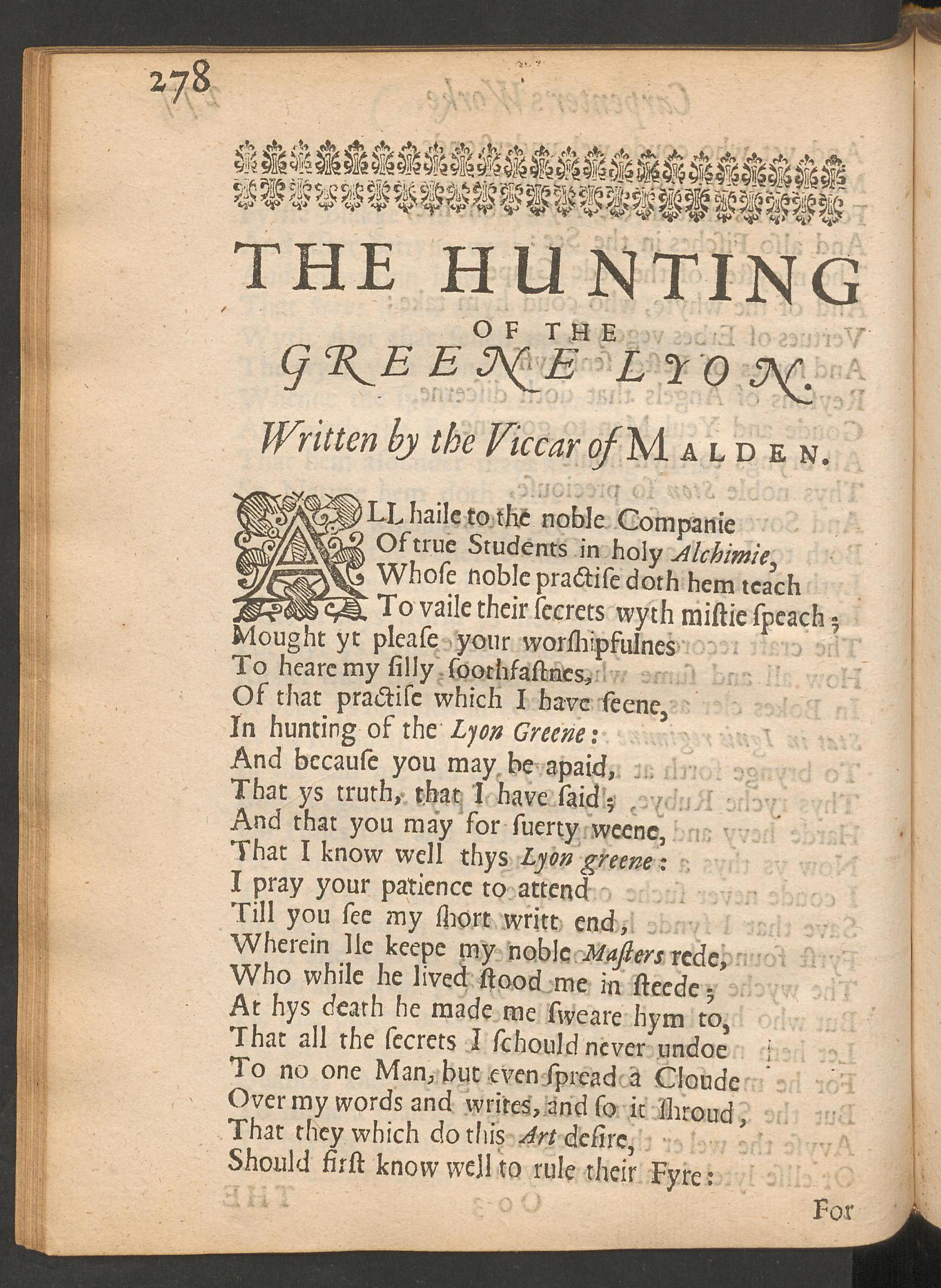 Theatrum chemicum Britannicum, page 278, Ashmole, Elias