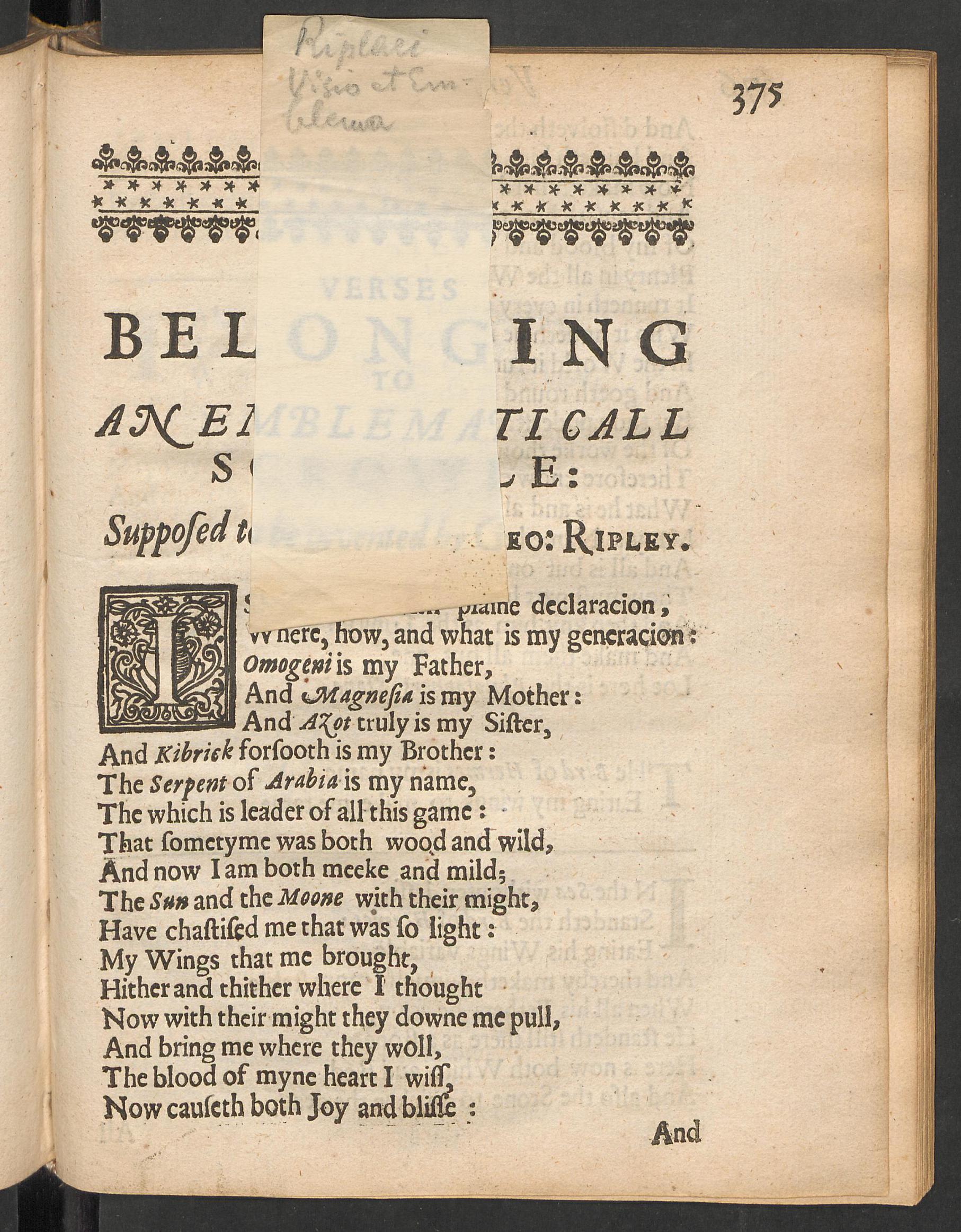 Theatrum chemicum Britannicum, page [396], Ashmole, Elias