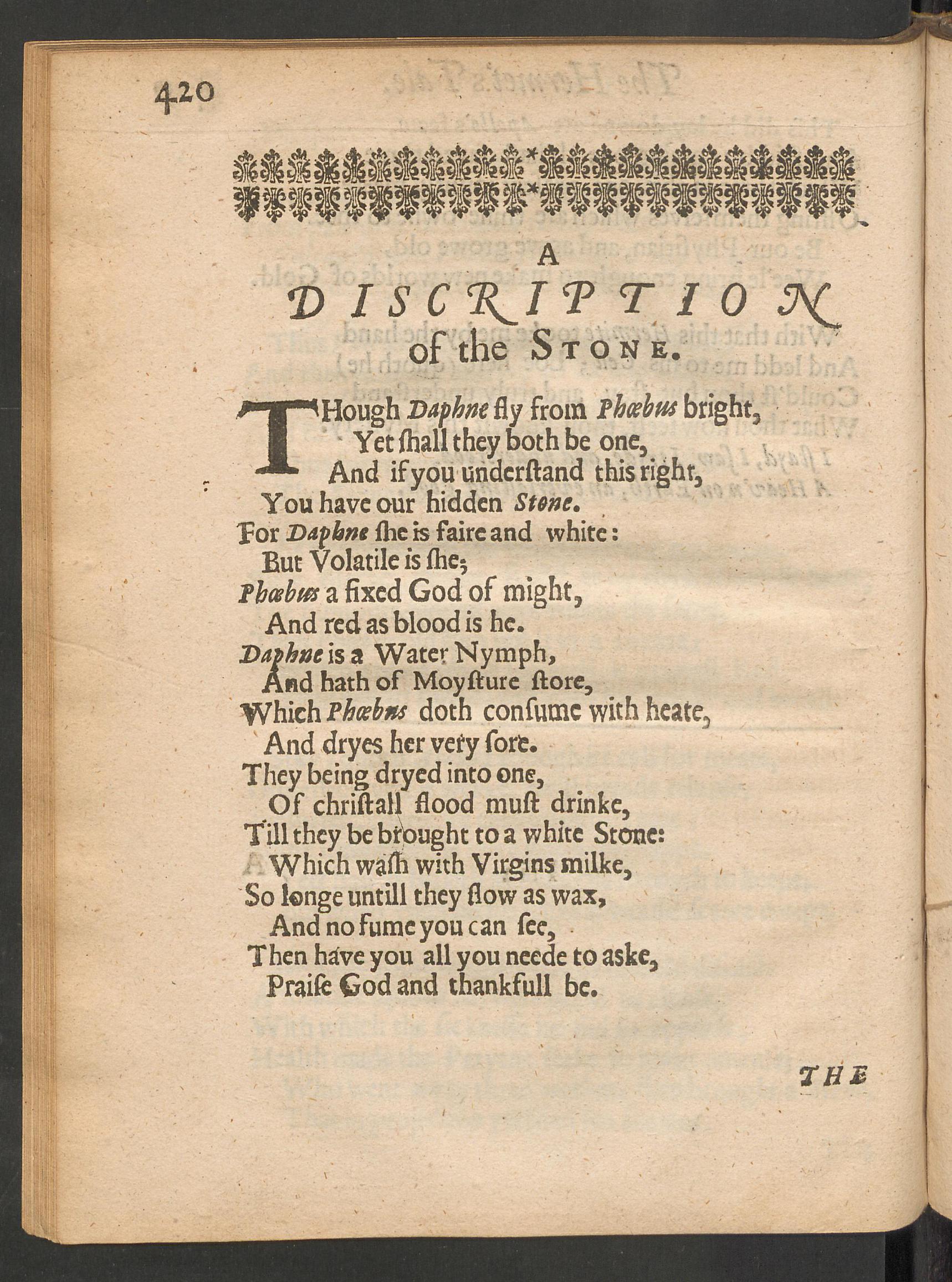 Theatrum chemicum Britannicum, page 420, Ashmole, Elias