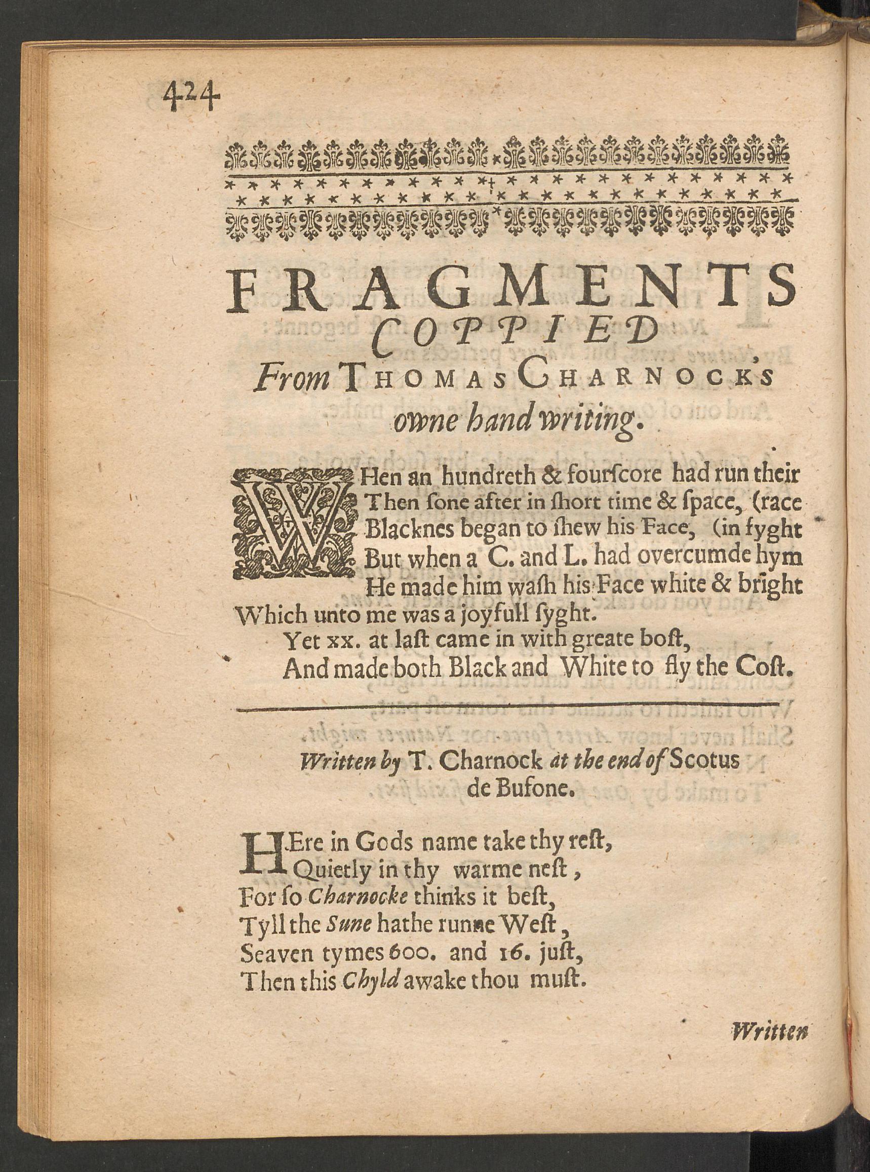 Theatrum chemicum Britannicum, page 424, Ashmole, Elias