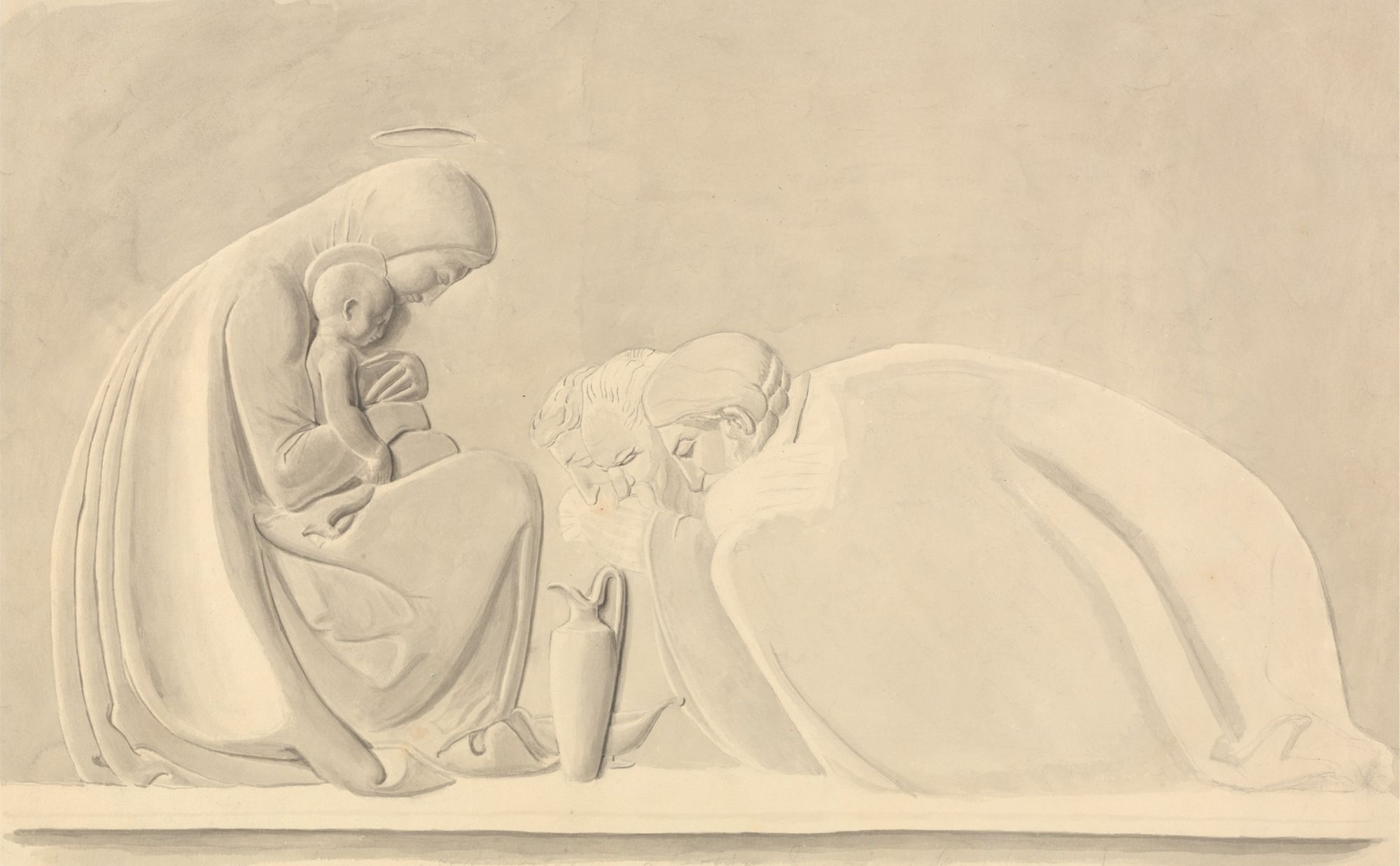 The Adoration of the Magi, a Design for Bas Relief, John Flaxman