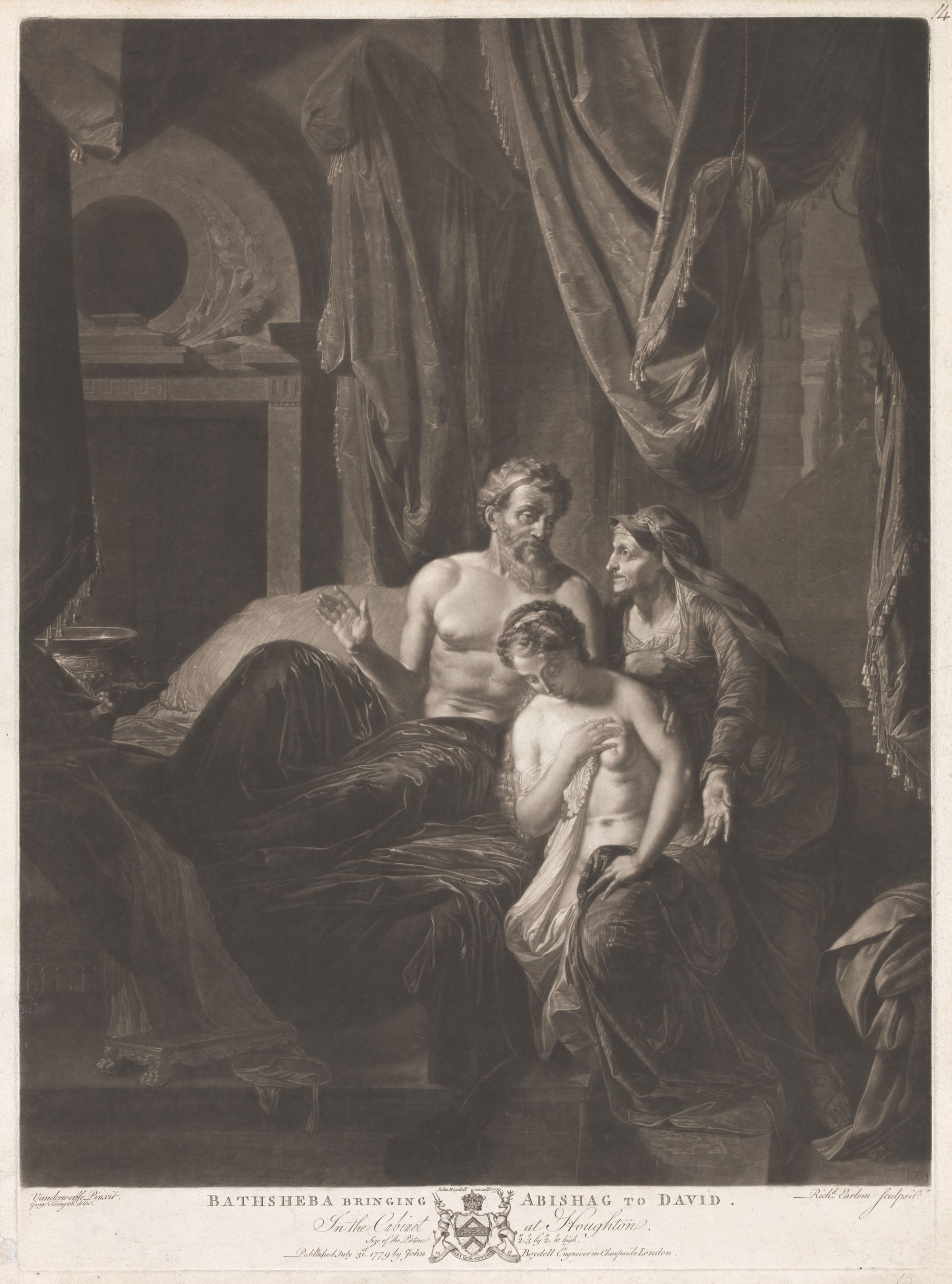 Bathsheba Bringing Abishag to David, Richard Earlom